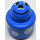 LEGO Blå Primo Rund Rattle 1 x 1 Klods med Spots og Smiling Ansigt Mønster (31005 / 75592)