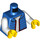 LEGO Blauw Puffer Vest met Wit Armen Torso (973 / 76382)