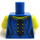 LEGO Blue Rootbeer Belle Minifig Torso (973 / 76382)