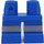 LEGO Blauw Kort Poten met Zilver Stripe (16709 / 41879)