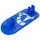 LEGO Blauw Skateboard met Twee Wiel Clips met Zwart ovaal Sticker (45917)