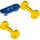 LEGO Blue Skateboard with Yellow Wheels