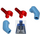LEGO Blauw Skier Torso (973 / 88585)