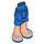LEGO Blau Skirt mit Seite Wrinkles mit Blau feet marks (11407)