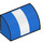 LEGO Bleu Pente 1 x 2 Incurvé avec blanc stripe (94858 / 101875)