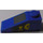 LEGO Blue Slope 1 x 3 (25°) with Gray Panels, Yellow Symbols Sticker (4286)