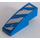 LEGO Blue Slope 1 x 3 Curved with Blue and Silver Danger Stripes Sticker (50950)