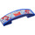 LEGO Blue Slope 1 x 4 Curved Double with Red Star (Lower) Sticker (93273)