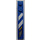 LEGO Blue Slope 1 x 6 Curved with Blue and White Danger Stripes Left Sticker (41762)
