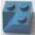 LEGO Bleu Pente 2 x 2 (45°) avec Double Concave (Surface rugueuse) (3046 / 4723)