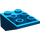 LEGO Blauw Helling 2 x 3 (25°) Omgekeerd zonder verbindingen tussen noppen (3747)