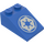 LEGO Blue Slope 2 x 3 (25°) with Imperial Logo Sticker with Rough Surface (3298)