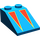 LEGO Bleu Pente 2 x 3 (25°) avec Deux rouge/Gold Triangles avec surface rugueuse (3298)