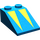 LEGO Blauw Helling 2 x 3 (25°) met Geel Triangles met ruw oppervlak (3298)