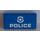 LEGO Blue Slope 2 x 4 Curved with Police Badge and &quot;POLICE&quot; Sticker with Bottom Tubes (88930)