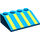LEGO Bleu Pente 3 x 4 (25°) avec Jaune Rayures (3297)