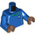 LEGO Blauw Soccer Player Torso met Medium Brown Handen (973 / 76382)