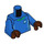 LEGO Blue Soccer Player Torso with Reddish Brown Hands (973 / 76382)