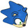 LEGO Blau Sonic the Hedgehog Minifigure Kopf (28317)