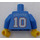 LEGO Blå sporter Fotboll Addidas number 10 Kropp (973)