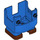 LEGO Blauw Super Mario Onderzijde Halve met Brown Shoes (58101 / 75355)