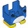 LEGO Blau Super Mario Unterseite Hälfte mit Gelb Feet und Weiß Vorderseite (75355 / 75762)