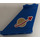LEGO Blue Tail 4 x 1 x 3 with Space Logo Symbol (Left) Sticker (2340)