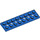 LEGO Blue Technic Plate 2 x 8 with Holes (3738)