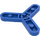 LEGO Blå Technic Rotor 3 Klinge med 6 knops (32125 / 51138)