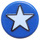 LEGO Blau Fliese 1 x 1 Runden mit Weiß Star Muster (25201 / 98138)