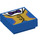 LEGO Bleu Tuile 1 x 1 avec Waistcoat et bowtie avec rainure (3070 / 34190)