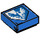 LEGO Bleu Tuile 1 x 1 avec blanc Eagle avec rainure (3070 / 23830)