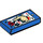 LEGO Bleu Tuile 1 x 2 avec Harley Quinn avec rainure (3069 / 33467)