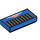 LEGO Blue Tile 1 x 2 with &#039;Ivan&#039; &amp; Grille with Groove (3069)