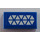 LEGO Blue Tile 1 x 2 with White Triangles Sticker with Groove (3069)