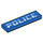 LEGO Blauw Tegel 1 x 4 met Licht Blauw/Wit &#039;Politie&#039; (2431 / 73643)