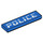 LEGO Blue Tile 1 x 4 with Light Blue/White &#039;POLICE&#039; (2431 / 73643)