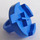 LEGO Blue Tile 2 x 2 Round (Thin Lifting Ring, &quot;X&quot; Bottom) (2376)