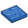 LEGO Bleu Tuile 2 x 2 avec Blueprint for Espacer Navette avec rainure (3068 / 21832)