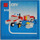LEGO Blue Tile 2 x 2 with City Fire Rescue Set Box Sticker with Groove (3068)