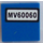 LEGO Blue Tile 2 x 2 with MV60060 Sticker with Groove (3068)