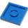 LEGO Blue Tile 2 x 2 without Groove (3068)