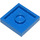 LEGO Bleu Tuile 2 x 2 sans rainure avec Jaune Cœur Autocollant sans rainure