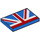 LEGO Blue Tile 2 x 3 with Half of Union Jack Flag (26603 / 100586)