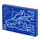 LEGO Blue Tile 2 x 3 with Mecha Dragon Blueprint (26603 / 34569)