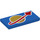 LEGO Blau Fliese 2 x 4 mit Classic Raum Logo (68244 / 87079)