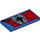 LEGO Blau Fliese 2 x 4 mit Spiderman Logo (21357 / 87079)