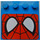 LEGO Blu Piastrella 4 x 4 con Bottoncini su Bordo con Spiderman Maschera (6179 / 21197)