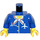 LEGO Blue Torso with Airplane Crew Member Pattern with Blue Arms and Yellow Hands (973)