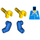LEGO Blau Torso mit Airplane Crew Member Muster mit Blau Arme und Gelb Hände (973)